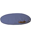 Nobodinoz Round Beanbag Sahara, Aegean Blue - Organic cotton Pouf