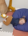 Nobodinoz Round Beanbag Sahara, Aegean Blue - Organic cotton Pouf
