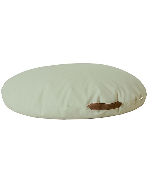 Nobodinoz Round Beanbag Sahara, Green Provence - Organic cotton Pouf