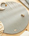 Nobodinoz Round Rug Full Moon Small - Willow Soft Blue - 105 cm - Organic Cotton Padded Playmats