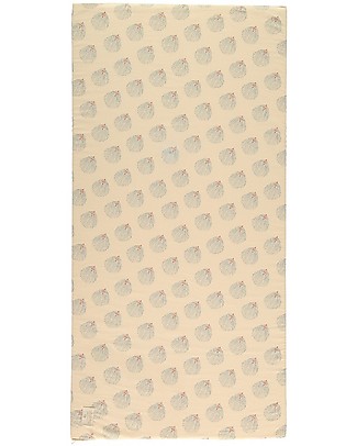 Nobodinoz Saint Barth Mattress and Playmat - Blue Gatsby/Cream - 120x60x4 cm - Organic cotton Playmats