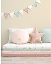 Nobodinoz Saint Barth Mattress and Playmat, Gold Confetti/Magic Green - 120x60x4 cm - Organic cotton Padded Playmats