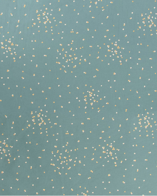 Nobodinoz Saint Barth Mattress and Playmat, Gold Confetti/Magic Green - 120x60x4 cm - Organic cotton Padded Playmats