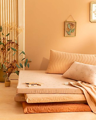 Nobodinoz Saint Barth Mattress and Playmat - Willow Dune - 120x60x4 cm - Organic Cotton Playmats