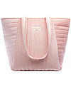 Nobodinoz Savanna Maternity Bag, Bloom Pink - Eco-Velvet Diaper Changing Bags