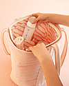 Nobodinoz Savanna Maternity Bag, Bloom Pink - Eco-Velvet Diaper Changing Bags