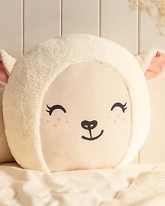 Nobodinoz Sheep Cushion - White - 40x38x10 cm Cushions