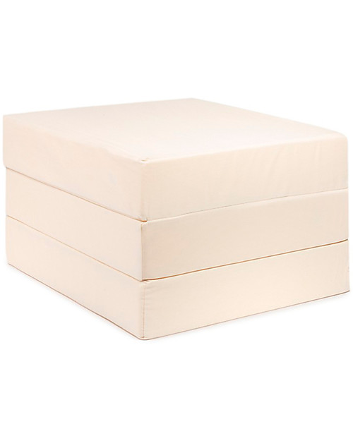 Nobodinoz SleepOver Velvet Mattress/Beanbag - Green Olive - 57x57x36 cm - Eco-Velvet from 100% Recycled Fibres Pouf