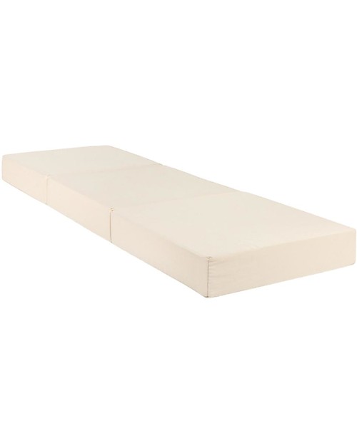 Nobodinoz SleepOver Velvet Mattress/Beanbag - Green Olive - 57x57x36 cm - Eco-Velvet from 100% Recycled Fibres Pouf