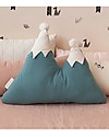 Nobodinoz Snowy Mountain Cushion - Magic Green - Organic cotton Cushions