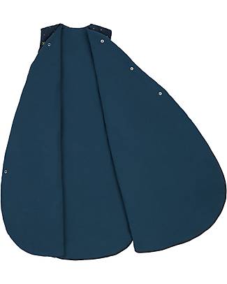 Nobodinoz Snowy Warm Sleeping Bag 6-18Months - TOG 3.5 - Gold Stella Night Blue - Oeko-Tex Organic Cotton Sleeping Bags