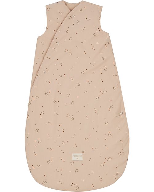 Nobodinoz Snowy Warm Sleeping Bag 6-18Months - TOG 3.5 - Willow Dune - Oeko-Tex Organic Cotton Sleeping Bags