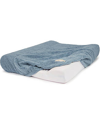 Nobodinoz So Cute Changing Mat & Cover - Blue - 70x50x10 cm - Organic cotton Changing Tables