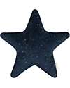 Nobodinoz Star Cushion - Midnight Blue ans Silver - 40x40x6 cm - Eco-Velvet Cushions