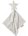 Nobodinoz Star Doudou, Gold Stella/White - 30x30 cm - Organic cotton Doudou & Comforters