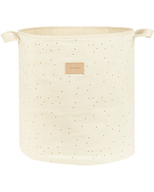 Nobodinoz Storage Basket - Natural Honey Dots - 41x37x37 cm Storage organisers