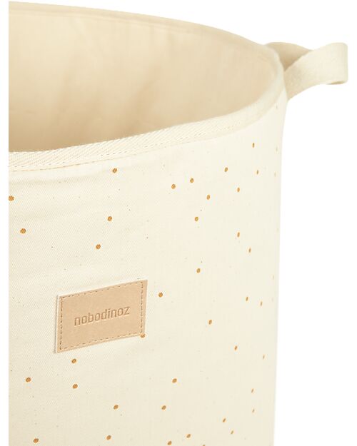 Nobodinoz Storage Basket - Natural Honey Dots - 41x37x37 cm Storage organisers