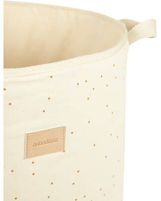Nobodinoz Storage Basket - Natural Honey Dots - 41x37x37 cm Storage organisers