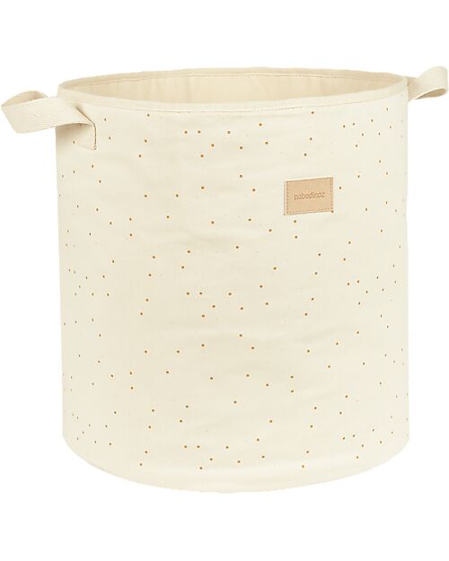 Nobodinoz Storage Basket - Natural Honey Dots - 41x37x37 cm Storage organisers