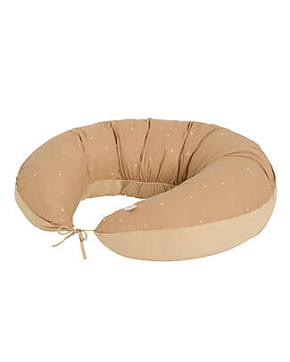 Nobodinoz Stories Compacy Maternity & Feeding Pillow - Blush Little Cherries - Organic Cotton Cushions
