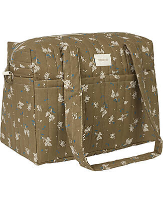 Nobodinoz Stories Stroller Bag - 40x30x25 cm - Brown Lilac Diaper Changing Bags