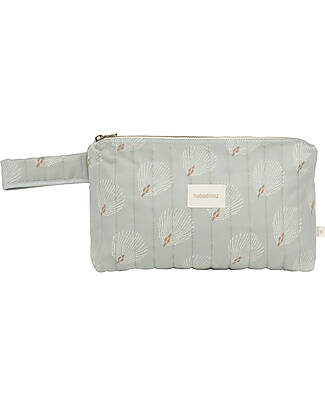 Nobodinoz Stories Toiletry Case - White Gatsby/Antique Green Makeup Bags and Pouches