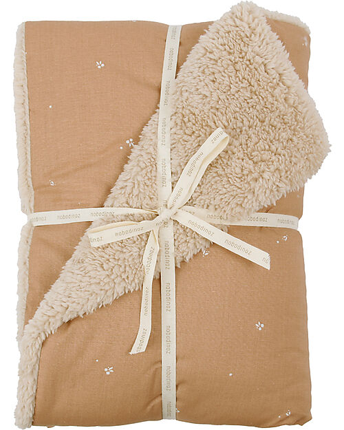 Nobodinoz Stories Winter New Born Blanket - Blush Little Cherries - 70x100 - Organic Cotton Blanket