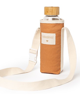 Nobodinoz Sunshine Bottle Holder - Cinnamon - Organic cotton Metal Bottles