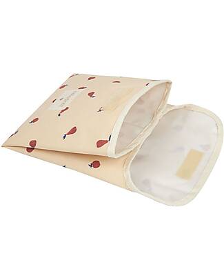 Nobodinoz Sunshine Double Pocket Eco Snack Bag - Daisies - Organic Cotton Snack Boxes