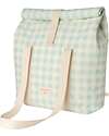 Nobodinoz Sunshine Family Cooler Bag - Vichy Opaline - Organic Cotton Thermal Containers