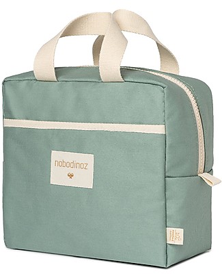 Nobodinoz Sunshine Insulated Lunch bag - Eden Green - Organic cotton Lunch Boxes
