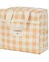 Nobodinoz Sunshine Insulated Lunch Bag - Melon Vichy - Organic Cotton Thermal Containers