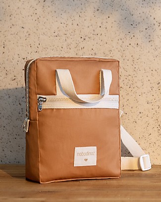 Nobodinoz Sunshine Mini Backpack 20x24x8 cm - Cinnamon - Organic cotton Small Backpacks