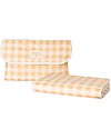Nobodinoz Sunshine Waterproof Picnic Cloth - Vichy Melon - Organic cotton Kindergarten Backpacks