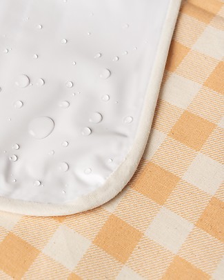 Nobodinoz Sunshine Waterproof Picnic Cloth - Vichy Melon - Organic cotton Lunch Boxes