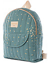 Nobodinoz Too Cool Kid Backpack, Gold Confetti/Magic Green - 100% Organic cotton Kindergarten Backpacks