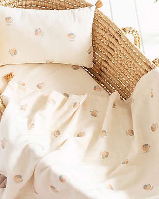 Nobodinoz Treasure Summer Blanket 70x100 cm - Blossom - Organic Cotton Muslin Swaddle