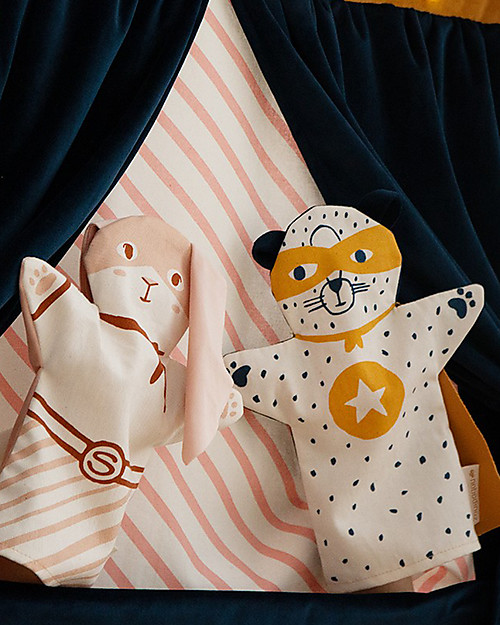 Nobodinoz Velvet Theatre, Night Blue - 72 x 163 cm Puppets