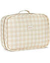 Nobodinoz Victoria Baby Suitcase 36x26x11 - Ivory Checks - Organic Cotton Travel Bags