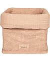 Nobodinoz Wabi Sabi Basket - Pink Powder - 20x18 cm - Organic Cotton Storage organisers
