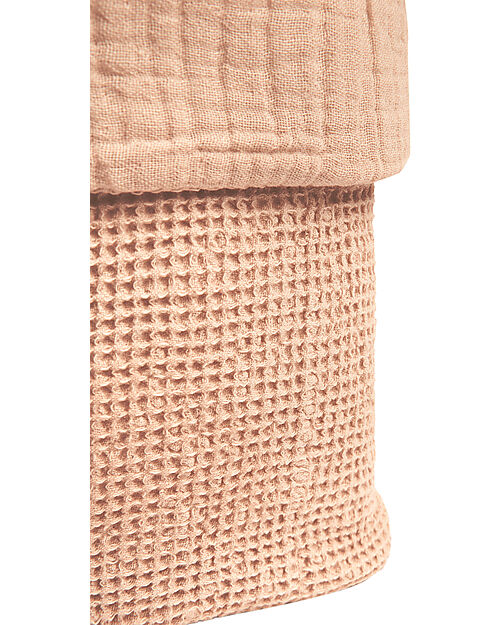 Nobodinoz Wabi Sabi Basket - Pink Powder - 20x18 cm - Organic Cotton Storage organisers