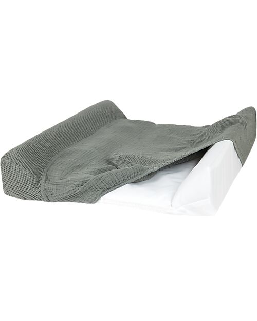 Nobodinoz Wabi Sabi Changing Mat & Cover - Azure - 70x50x10 cm - Organic cotton	 Changing Tables