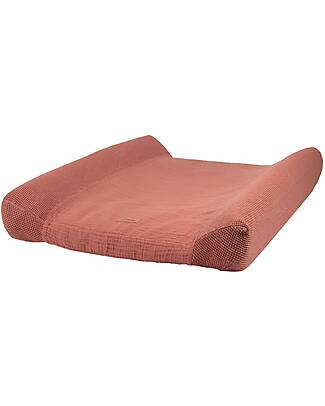 Nobodinoz Wabi Sabi Changing Mat & Cover - Rosewood - 70x50x10 cm - Organic cotton Changing Tables