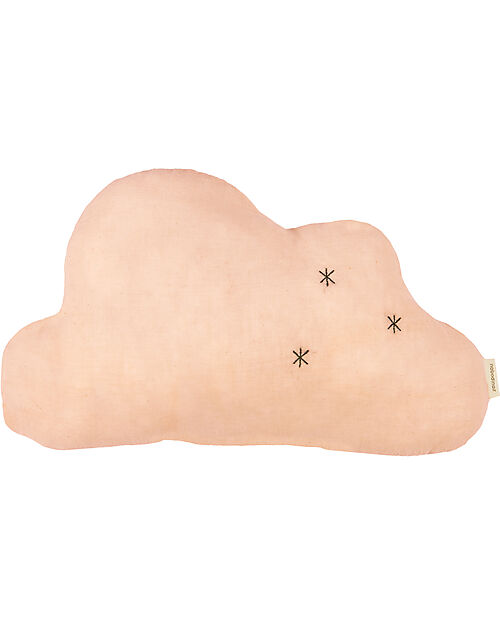 Nobodinoz Wabi-Sabi Cloud Cushion - Pink - 37x25x12 cm - Organic Cotton Cushions