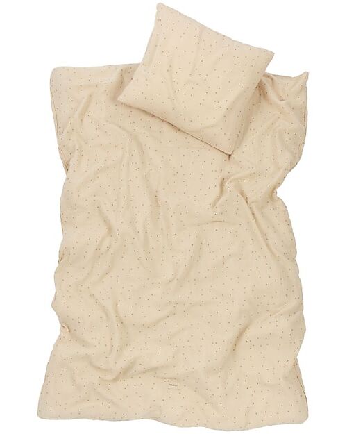 Nobodinoz Wabi-Sabi Duvet Cover Set - Dots ginger - 100% Bio Cotton - 100 x 140 cm Duvet Sets