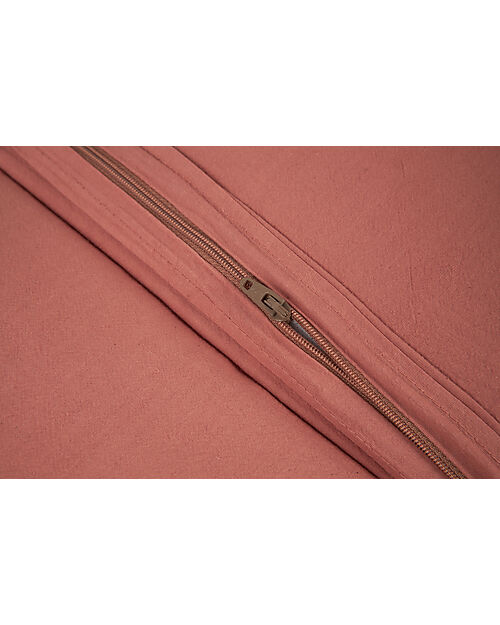 Nobodinoz Wabi Sabi Zipped Cot Bumper - Rosewood - Organic Cotton - 210x38 cm Bumpers