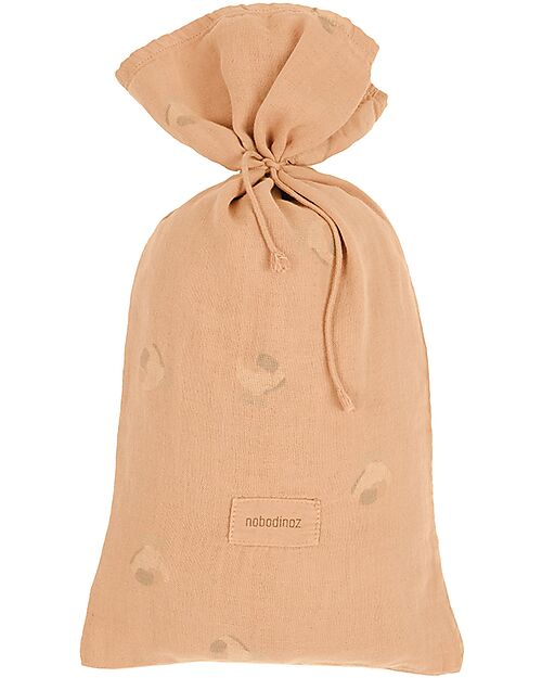 Nobodinoz Washed Muslin Baby Duvet Cover Set Wabi-Sabi - Powder Pink Blossom - 100x140 cm - Organic Cotton Duvet Sets