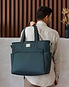 Nobodinoz Waterproof Changing Bag Baby on the Go - Blue - Organic Cotton Diaper Changing Bags