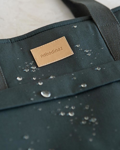 Nobodinoz Waterproof Changing Bag Baby on the Go - Blue - Organic Cotton Diaper Changing Bags