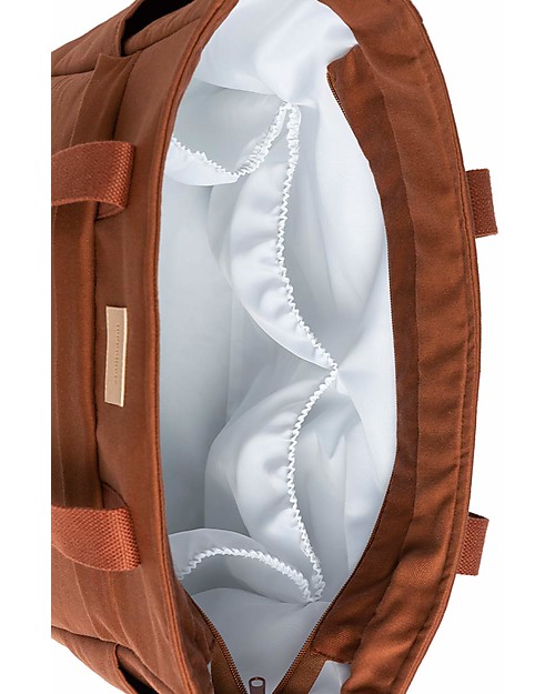 Nobodinoz Waterproof Changing Bag Baby on the Go - Clay Brown - Organic Cotton Diaper Changing Bags